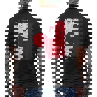 Japan Tonga Half Flag Japanese Tongan Heritage Men's Back Print T-Shirt | Mazezy