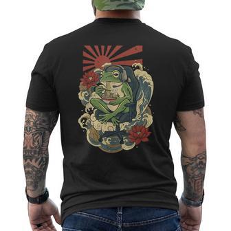 Japanese Gamer Frog Japan Anime Gaming Men's T-shirt Back Print - Thegiftio