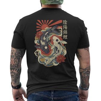 Japanese Koi Yin Yang Japan Men's T-shirt Back Print - Thegiftio