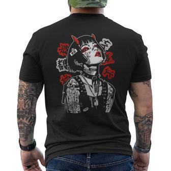 Japanese Streetwear Cyberpunk Y2k Techwear Retro Manga Anime Men's T-shirt Back Print - Monsterry