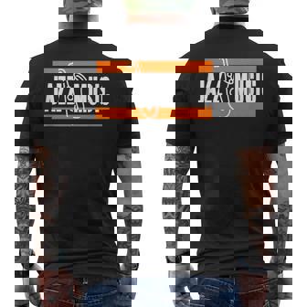 Jazz Music Saxophone Bold Retro Vibe Graphic Tank Top Men's Back Print T-Shirt | Mazezy