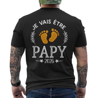 Jeais Être Papy 2026 Grossesse Futur Grand-Père T-shirt imprimé au dos - Cadeauxyz