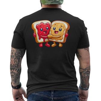 Jelly Toast Arachidi E Burro Amici T-shirt da uomo con stampa posteriore - Novitaregali
