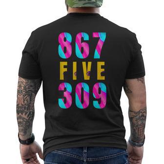 Jenny Phone Number 867-5309 Rock Music Men's T-shirt Back Print - Thegiftio