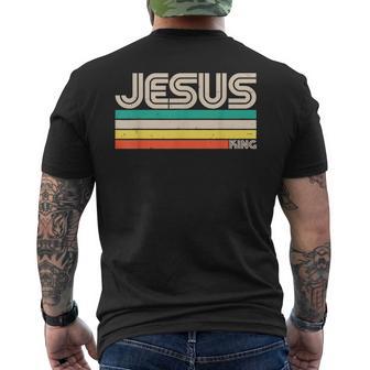 Jesus King Retro Vintage Men's T-shirt Back Print - Thegiftio