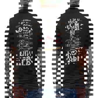 Jeuis Un Mecimple Motard Cadeau Humour Homme Moto Apéro T-shirt imprimé au dos - Cadeauxyz