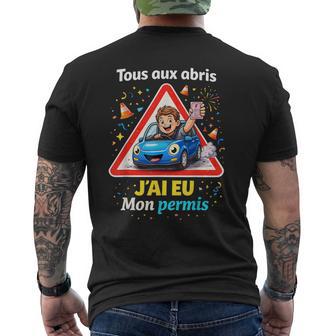 Jeune Conducteur Tous Aux Abris J'ai Eu Mon Permis Garçon T-shirt imprimé au dos - Cadeauxyz