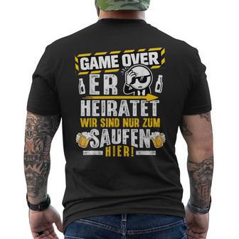 Jga Männer Junggesellenabschied Team Bräutigam Jga T-Shirt mit Rückendruck - Seseable