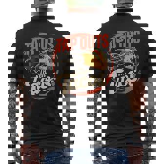 Jiu Jitsu Taco Retro Vintage Tap Outs Then Tacos Men's Back Print T-Shirt | Mazezy