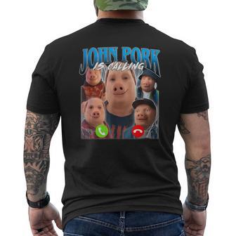 John Pork Nennt Lustiges Gen Z Brainrot Trending Gag Meme T-Shirt mit Rückendruck - Geschenkecke