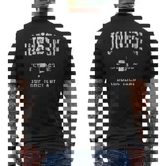 Johnston RI J01 Vintage Athletic Sports Tank Top Men's Back Print T-Shirt | Mazezy