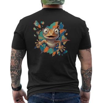 Joli Gecko Qui Brise Un Mur Avec Un Lézard Amusant Pour Enfants T-shirt imprimé au dos - Cadeauxyz