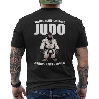 Judo Gorila Judoka Japonés Mono Camiseta Hombre Estampado Espalda - Regaloses