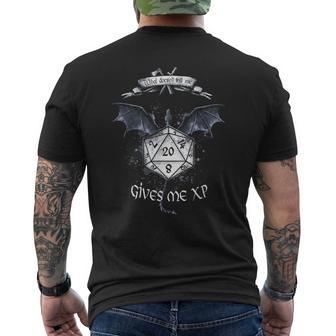 Juego De Rol Dados Dragón W20 Experiencia Xp Camiseta Hombre Estampado Espalda - Regaloses