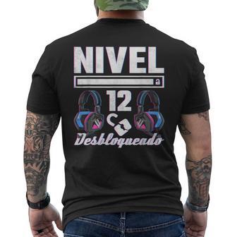 Jugador Nivel 12 Desbloqueado Cumpleaños Gaming Camiseta Hombre Estampado Espalda - Regaloses