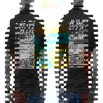 Just A Boy Who Loves Anime Ramen And Video Games Gaming Men's T-shirt Back Print - Thegiftio