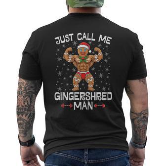 Just Call Me The Gingershred Man Workout Men Men's T-shirt Back Print - Thegiftio UK