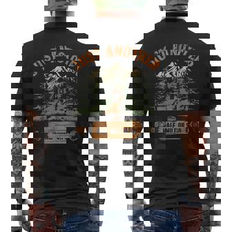 Just Another Half Mile Adventure Mountain Camping Hiking Men's Back Print T-Shirt | Mazezy