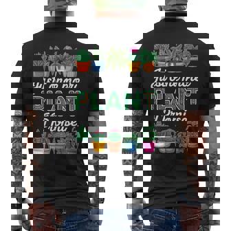 Just One More Plant I Promise Succulent Cactus Lover Men's Back Print T-Shirt | Mazezy