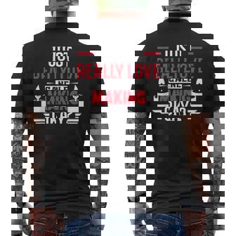 I Just Really Love Candle Making Ok Candle Maker Men's Back Print T-Shirt | Mazezy