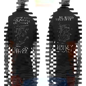 I Just Really Love Sloths OK Fancy Sloth Drawing Tank Top Men's Back Print T-Shirt | Mazezy