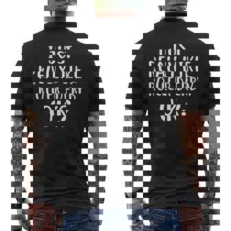 I Just Really Like Roller Derby Roller Derby Players T-Shirt Men's Back Print T-Shirt | Mazezy