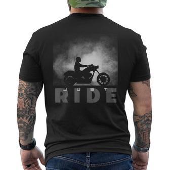 Just Ride Motorcycle Apparel Biker Motorcycle Men's T-shirt Back Print - Thegiftio UK
