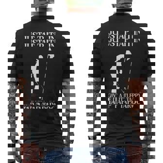 Just Tap It In Golf Player Men's T-shirt Back Print - Monsterry