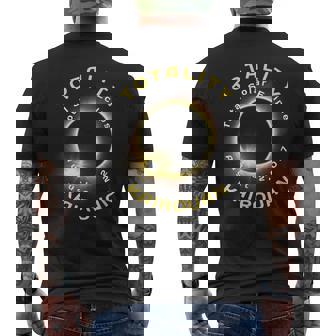 Kairouan Tunisia Total Solar Eclipse August 2 2027 Souvenirs Men's Back Print T-Shirt | Mazezy