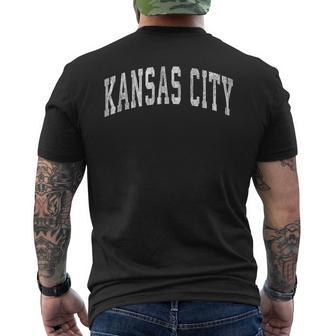 Kansas City Missouri Kc Vintage Athletic Sports Men's T-shirt Back Print - Thegiftio