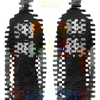 Kawaii Anime Halloween Sweet Monster Ice Cream Pops Candy Men's Back Print T-Shirt | Mazezy