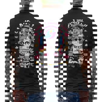 Kawaii Cute Unicorn Can’t Hear You I’m Listening To K-Pop Men's Back Print T-Shirt | Mazezy