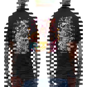 Kawaii Meme Japan Anime Bubble Tea Boba Tea Lover Japanese Men's T-shirt Back Print - Thegiftio