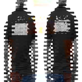 Kawaii Samoyed Puppy Squad Cute Duck Teacup Macaron Art Men's Back Print T-Shirt | Mazezy