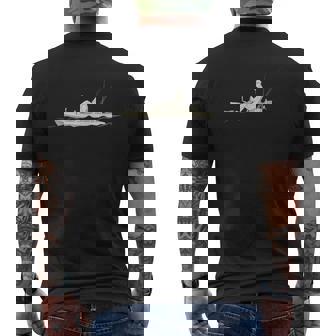 Kayak Fishing Pedal Drive Angling Fisherman Graphic Men's Back Print T-Shirt | Mazezy