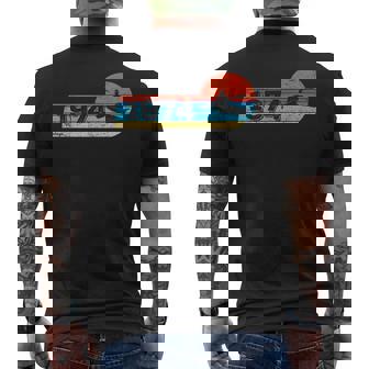 Kayaks Canoes Rafting Vintage 1974 Birthday Kayaker Kayaking Men's Back Print T-Shirt | Mazezy