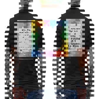 Keep Calm And Find The Edge Pieces Tank Top Men's Back Print T-Shirt | Mazezy