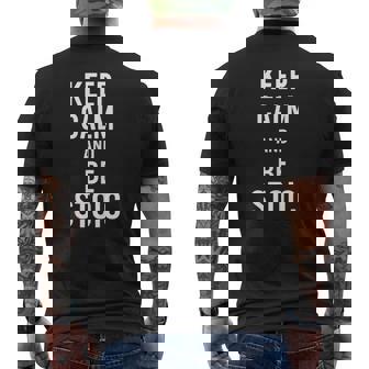 Keep Calm And Be Stoic – Philosophy Tank Top Men's Back Print T-Shirt | Mazezy