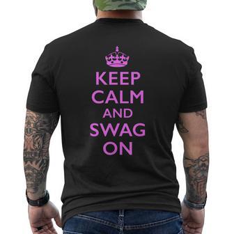 Keep Calm And Swag On Men's T-shirt Back Print - Thegiftio UK
