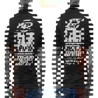 Keep Calm Upholsterer Tank Top Men's Back Print T-Shirt | Mazezy