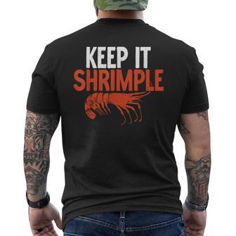 Keep It Shrimple Shrimp Lover Men's T-shirt Back Print - Thegiftio UK
