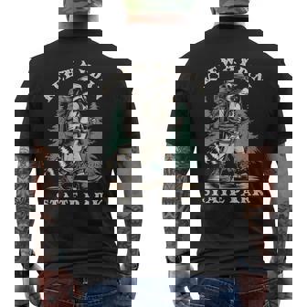 Keewaydin State Park New York NY Hiking Raccoon Men's Back Print T-Shirt | Mazezy