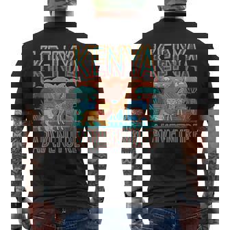 Kenya Nature Lover Safari Adventure Travel To Africa Men's T-shirt Back Print | Mazezy