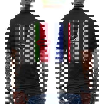 Kenya Thailand Half Flag Kenyan Thai Roots Men's Back Print T-Shirt | Mazezy