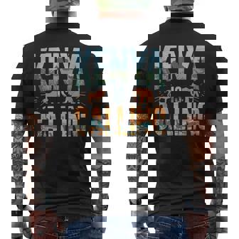 Kenya Wildlife Photography Adventure Travel Africa Men's T-shirt Back Print | Mazezy