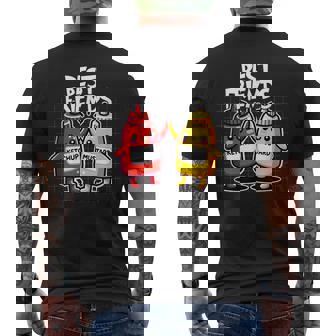 Ketchup Mustard Dynamic Duo Best Friends Condiment Men's Back Print T-Shirt | Mazezy