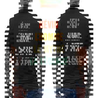 Kévin L'homme Le Mythe La Légende Idée Cadeau Prénom Kévin T-shirt imprimé au dos - Cadeauxyz
