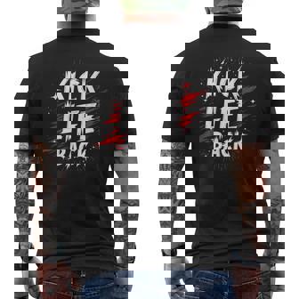 Kickboxing Quote Boxer Life Men's Back Print T-Shirt | Mazezy