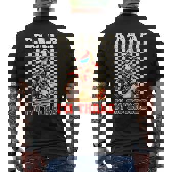 Kids It's My 3rd Birthday Boy Motocross Dirt Bike 3 Year Old Men's Back Print T-Shirt | Mazezy