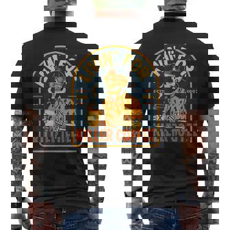 Killer Coffee Skull – Retro Barista Caffeine Badge Men's Back Print T-Shirt | Mazezy